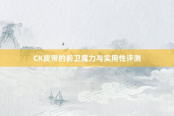 CK皮带的前卫魔力与实用性评测