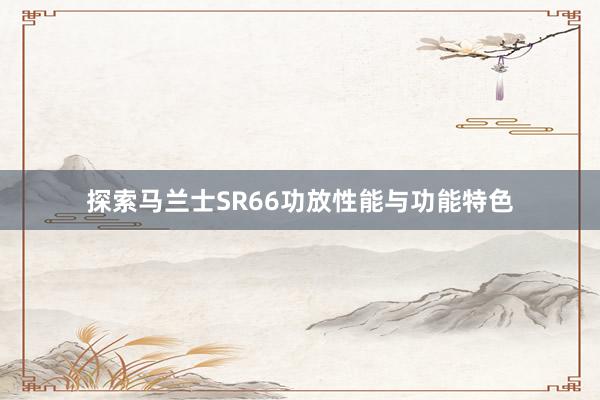 探索马兰士SR66功放性能与功能特色